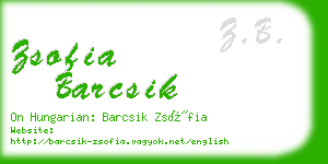 zsofia barcsik business card